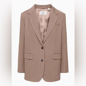 BABATON x ARITZIA Oversized Tan Wool Blend Blazer Size Large